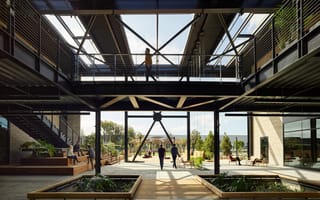 Photo of open lobby at Anduril's headquarters